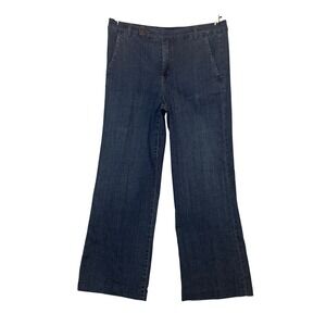 BANDOLINO BLU‎ Women's Size 12 Wide Leg Denim Jeans Dark Wash Button Fly